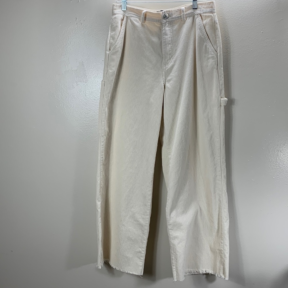 Forever 21 cream/white wide leg pants woman’s size L